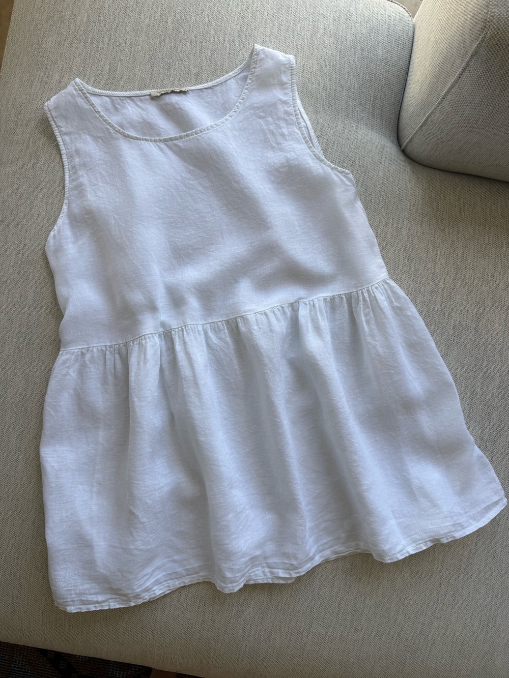 100% linen Made in Italy Francesca Bettini Babydoll Tank Sz L